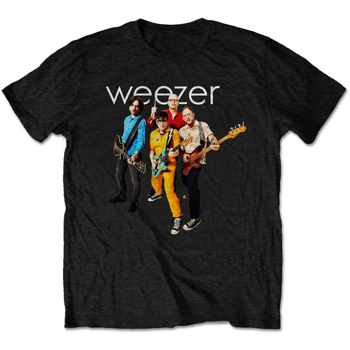 Weezer Band Photo Official Licenced Merchandise Unisex T-Shirt Short Sleeve T Shirt Crewneck Tops Big Siz