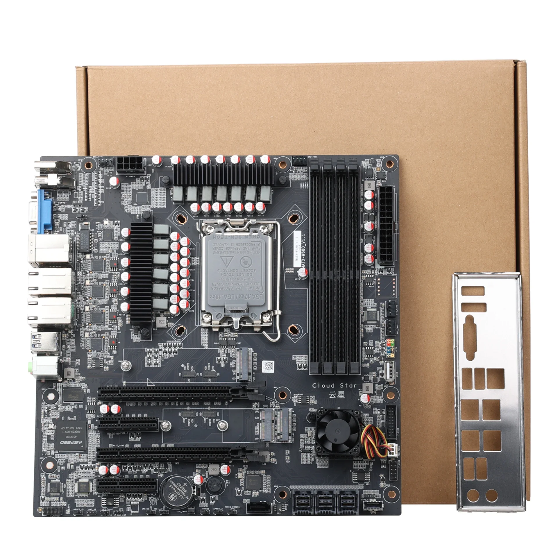 W680 M-ATX Server Motherboard | 4×Intel I226-V 2.5GbE BMC, ECC DDR4 128GB, Multi Storage for NAS & Virtualization view 6