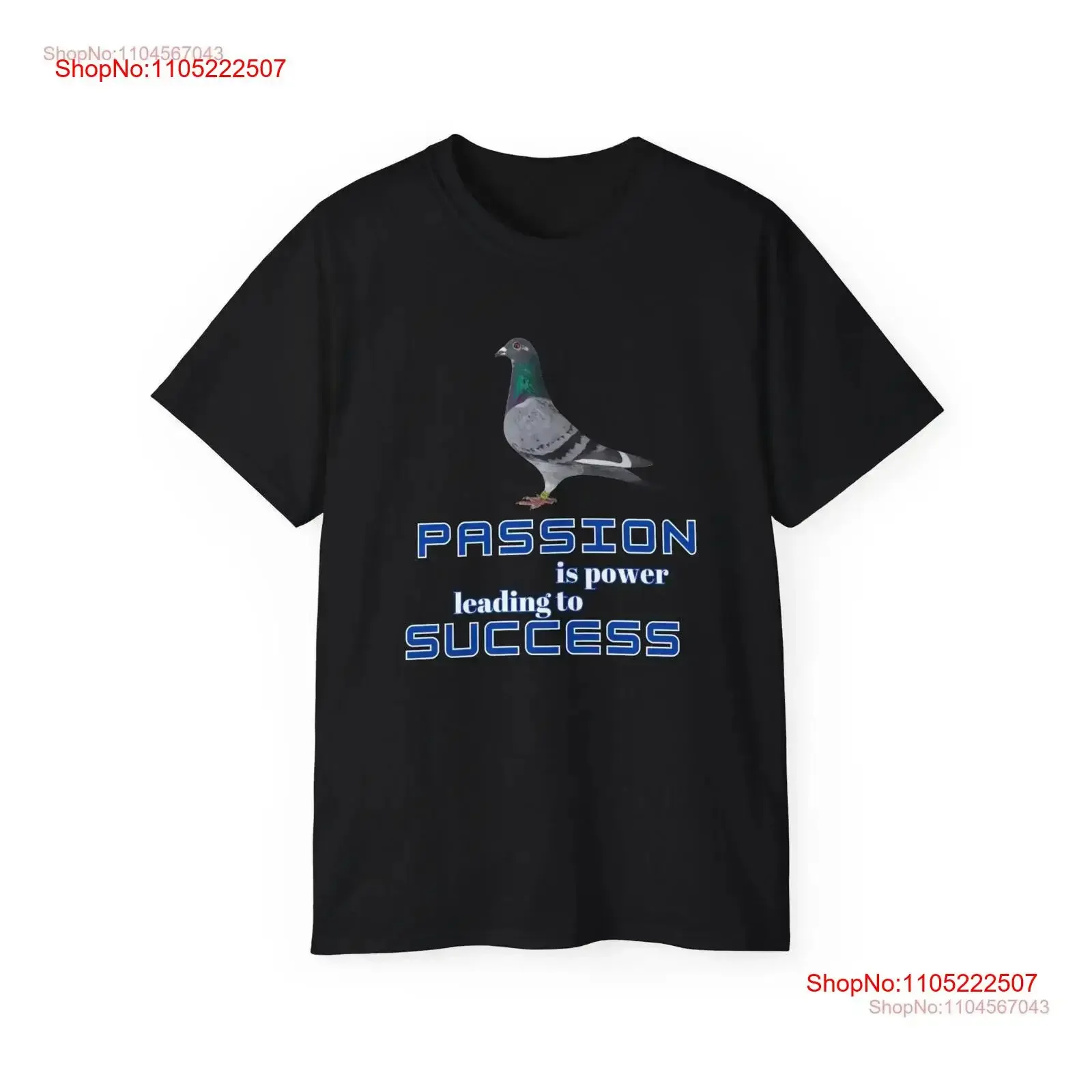

Passion is Power Leading to Success Racing Pigeon T Shirt for Bird Lover Fancier Hobby Pigeons vintage Washed homme Casual Soft