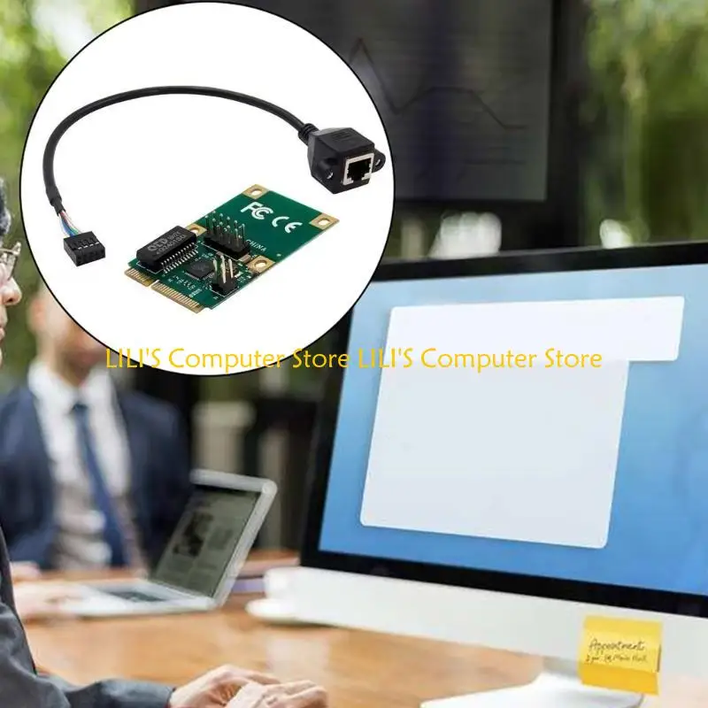 A52B 코드 네트워킹 카드 미니 PCIE에서 RJ45 어댑터 1000MB 직선/곡면 바늘