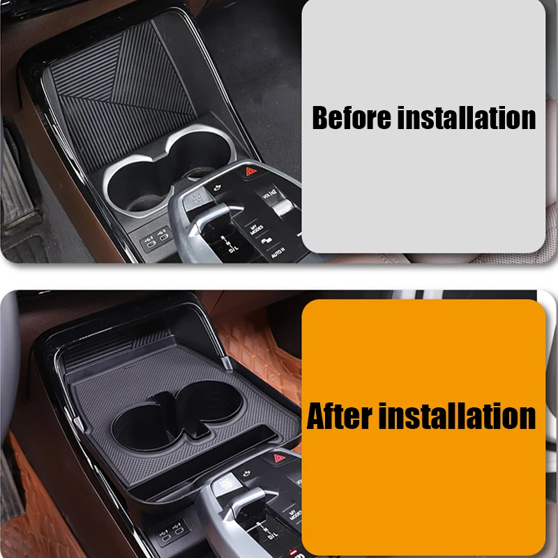 لسيارات BMW X1 iX1 U11 U12 2023 2024 2025 صندوق تخزين حامل كأس التحكم المركزي مصنوع من مادة ABS صندوق تخزين داخلي للسيارة