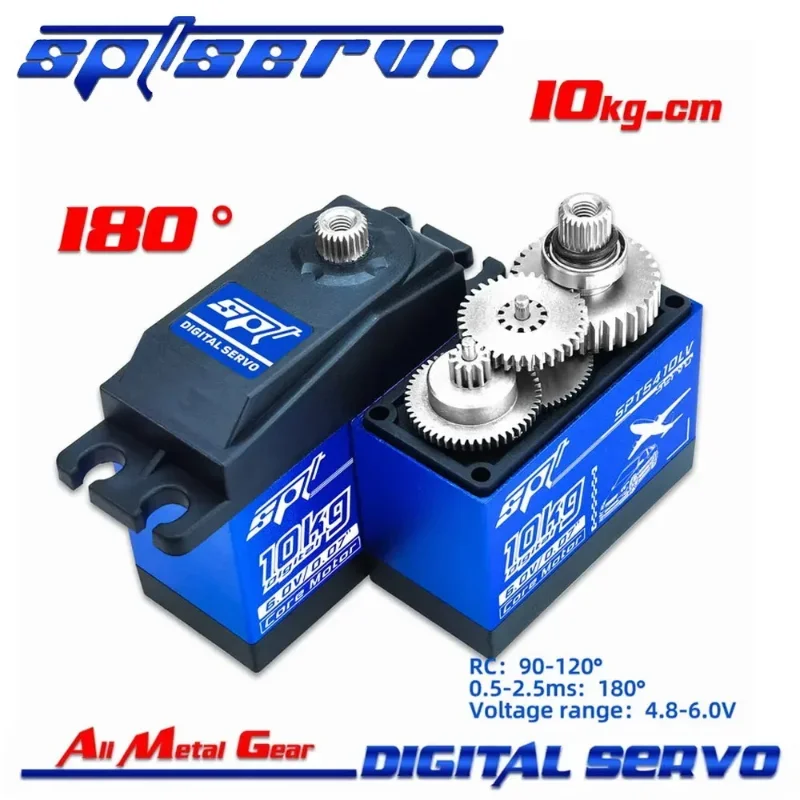 SkyDElSPT 5410LV 180 10kg Metal Gear Standard Digital Servo For RC Car FPV S 1:10 1:12 Fix-wing Robot Fixed Wing Aircraft
