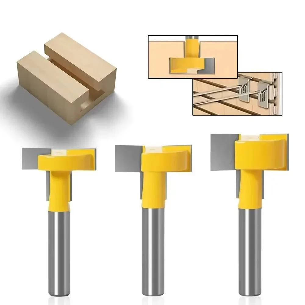 1PC 8MM Shank Milling Cutter Wood Carving T-Slot & T-Track Slotting Router Bit - 8