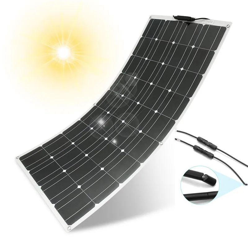 Hot Selling 100W Mono Semi Flexible Solar Panel China for Travel and Tourism, Yacht, Buoys,Backpackers, Tents.
