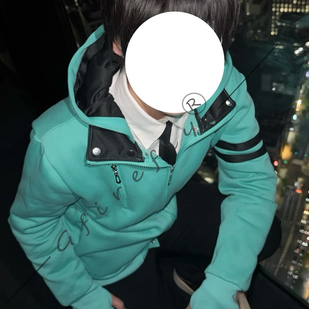 Tokyo Ghoul Ken Kaneki 그린 후드 자켓 긴 소매 후드 유니섹스 성인 봄 가을 겨울 데일리 할로윈 코믹 콘 의상