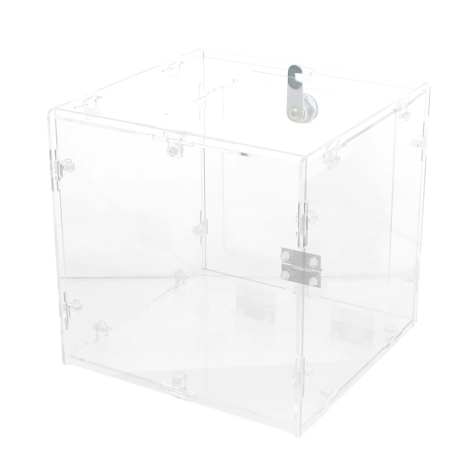 

Complaint Box Collection Acrylic Ballot Mailbox Toy Storage Bins Donation Lock Ticket Container