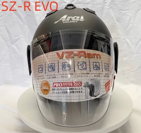 3/4 Open Face Helm SZ-R EVO Motorradhelm Matt Schwarz Sommer Jet Scooter Motorrad Halbhelm Cascos Para Moto