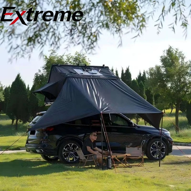 Aluminum Roof Top Tent Hard Shell Waterproof 4-Person Camping Tent for Outdoor Car Use