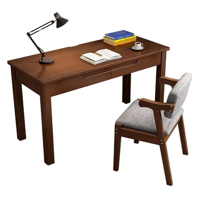 Solid wood Chinese desk, simple household Nordic computer desk, primary and secondary school students learn writing desk, bedroo