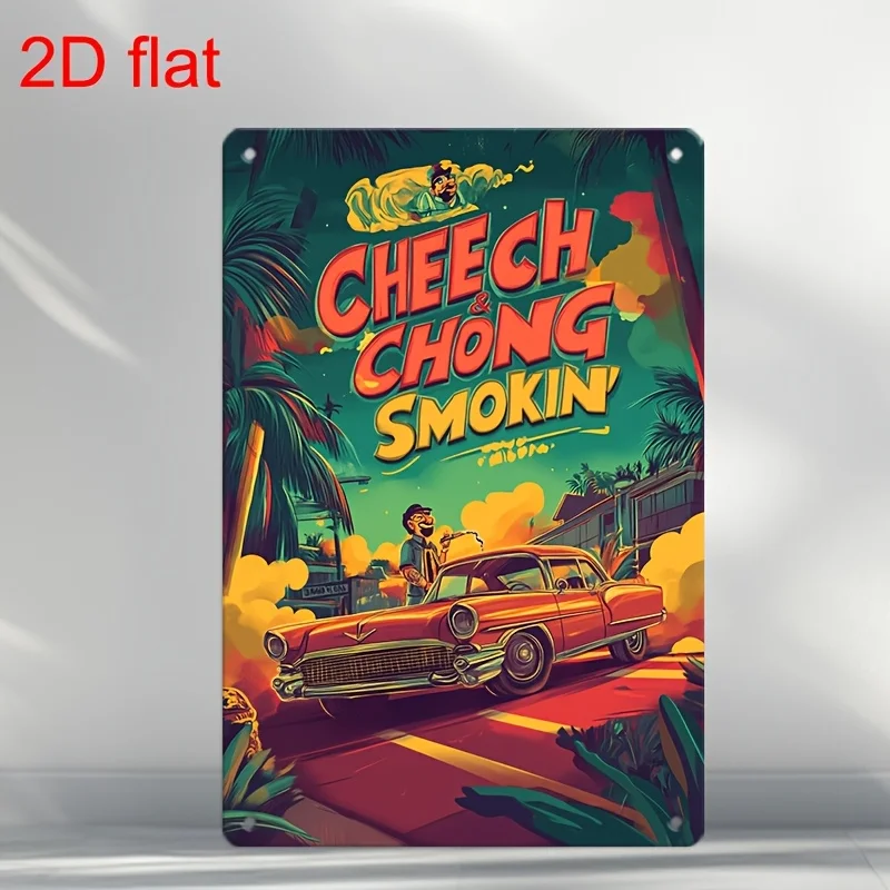Cheech & Chong Retro Metal Wall Sign - Vintage 