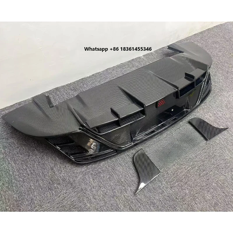 

For Taycan 2020-2025 Car Modification New Wet Carbon Fiber Rear Bumper Lip Body Kit Car Upgrade