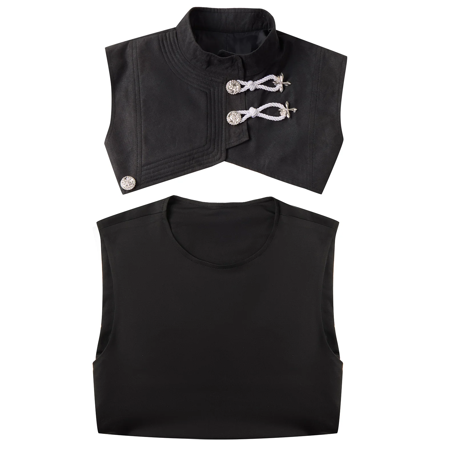 سترة بدون أكمام للفنانين القتالية، أزياء تنكرية، فستان أسود، سروال، أغطية الرأس، ملابس الهالوين