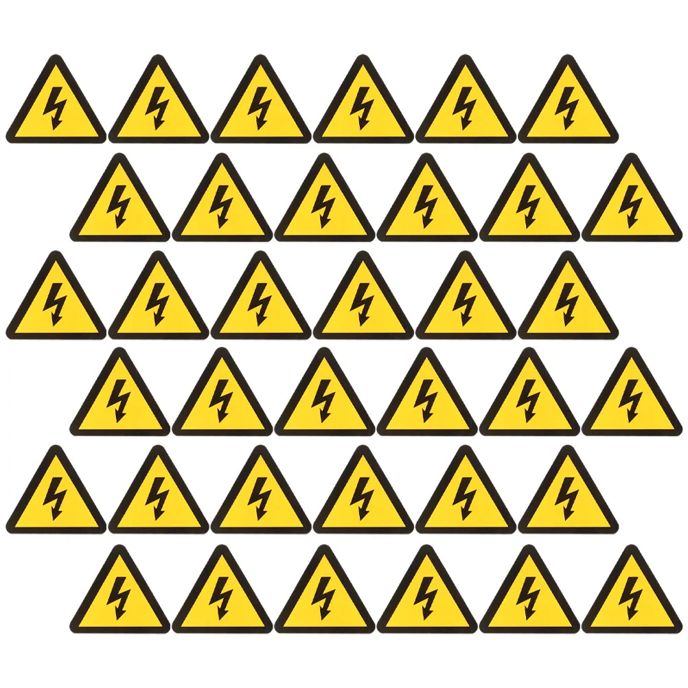 50 Blatt Anti-Stromschlag-Etikett, Hochspannungs-Warnaufkleber, Aufkleber, Schild, Applikation, Zaun, Papier für Sicherheit