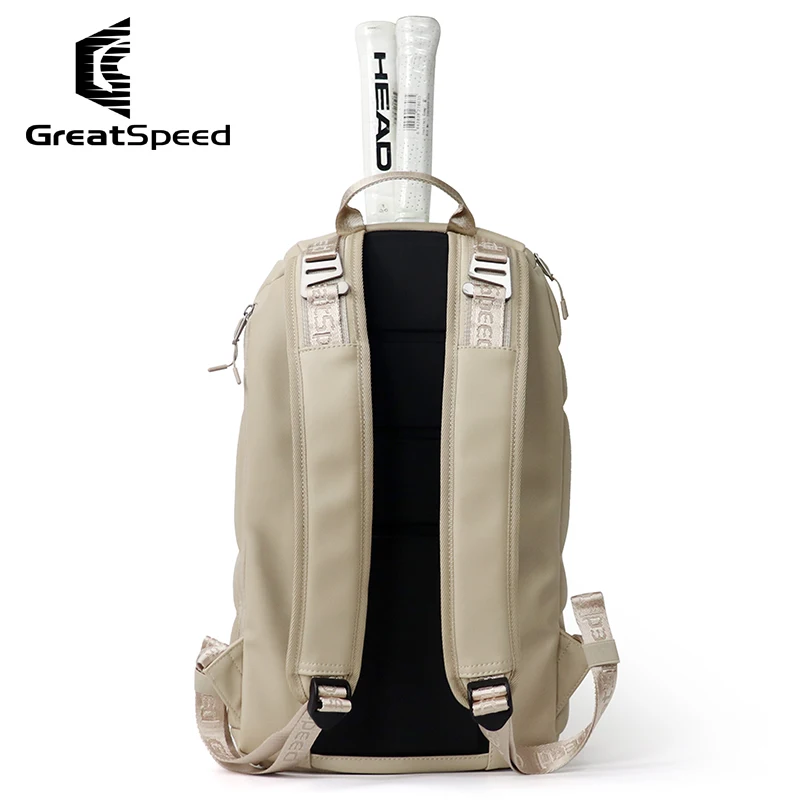 Adults GreatSpeed Portable Tennis Backpack Khaki 2024 Squash Padel Badminton Tennis Racquet Bag High Quality Tennis Shoulder Bag