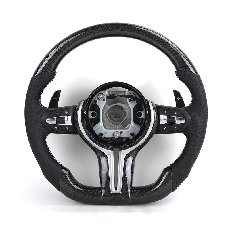 Half Perforated Leather Carbon Fiber Steering Wheel for BMW F06 F10 F15 F20 F21 F22 F30 F31 F32 F34 F36 F80 F82 F87 F90 M3 M5