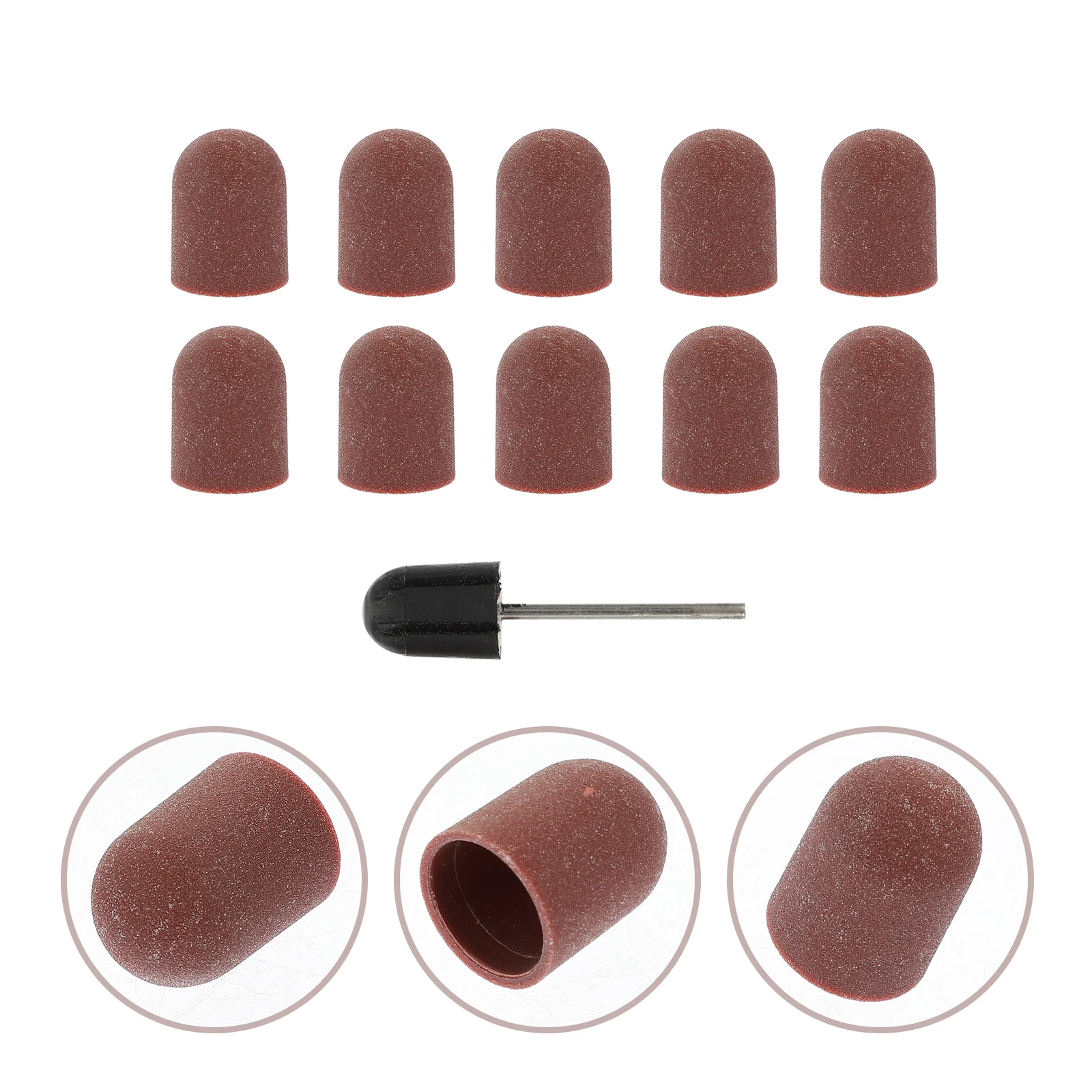 

10pcs Drill Bit Sanding Nail Grinding Heads Manicure Tools Cuticle Remover Portable Lightweight Durable Nail Care Set