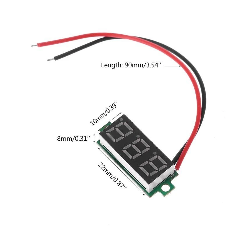  Digital Temperature Meter with 2 Wire Red LED Display Temp Monitor -55℃~125℃