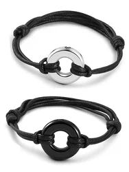 Cremation Urns Bracelet for Ashes Memorial Bracelets Circle of Life Eternity Jewelry for Men Women Adjustable Length 17cm-25cm