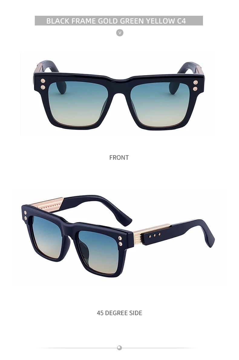 Polarisierte quadratische Steampunk-Sonnenbrille für Herren 2026 – Luxusmarke, Vintage, Oversized, für Outdoor und Autofahren, klassische Herrenbrille – Detail 15