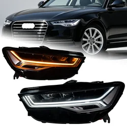 AKD Car Styling for A6 Headlights 2012-2015 Upgrade A6L All LED Headlight DRL Head Lamp Dynamic Singal High Low Beam Accessories