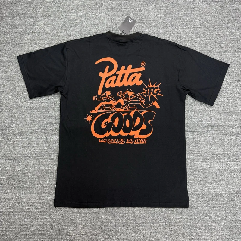 New Style High-quality PATTA Short-sleeved Top Europe America Fashion Round-neck Casual Patta T-shirt