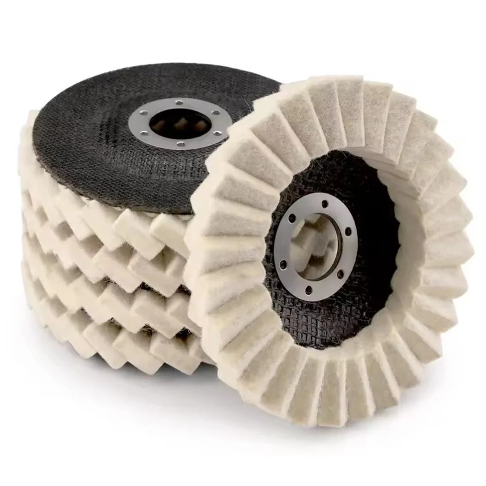 

Полировальный диск из войлока 115/125 мм для угловой шлифовальной машины, прочный, для полировки металла и керамики, 1 шт.