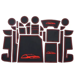 Anti-Slip Gate Slot Mat For Jeep Cherokee KL 2014 - 2019 Non-Slip Door Groove Pad Rubber Coaster Auto Interior Accessories