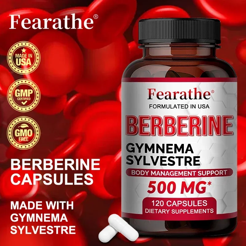 Berberine Capsules, Maximum Potency, for Blood Sugar Levels, Immune System Health, High Strength, Healthy Weight Management