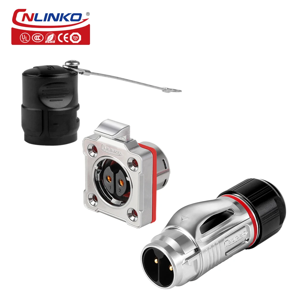 CNLINKO M20 Waterproof IP68 Fast Coupling 2/3 Core Screw Crimping Connection For Outdoor Cable Connection Electrical Connector