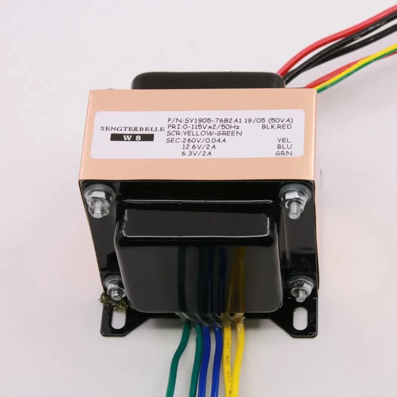 

1PCS 50VA 0-260V 0-12.6V 0-6.3V EI Type Audio Power Transformer For Tube Preamp /Phono