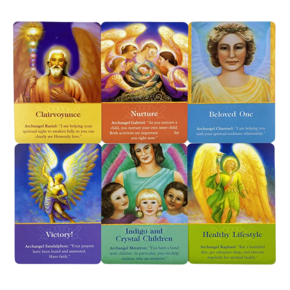 Angel Oracle Cards Game Fortune-telling Tarot Divination Visions Edition Messages Board Deck