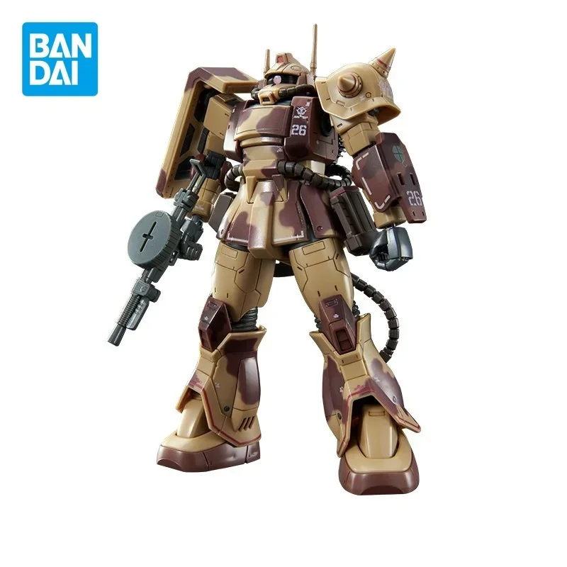 Bandai Original Gundam Model Kit Anime Figure MS-060 ZAKU DESERT TYPE HG 1/144 Action Figures Collectible Toys Gifts for Kids