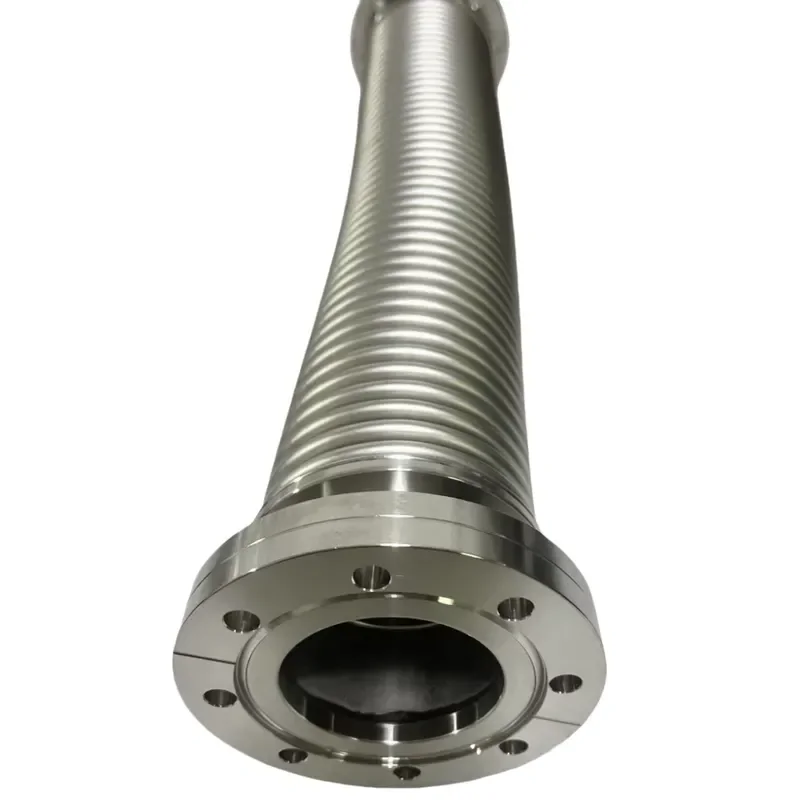 CF Flange 304 Stainless Steel Vacuum Bellows Flexible Hose Pipe Fitting KF ISO DN16 25 35 50 Length 250mm to 1000mm High
