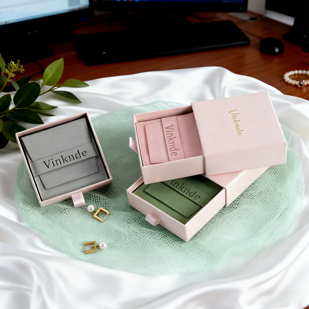 

Оптовая продажа, шкатулки для драгоценностей с бумажным ящиком для браслета, ожерелья, колец, сережек, упаковки, подарочная коробка, бархатные флип-мешочки из микрофибры