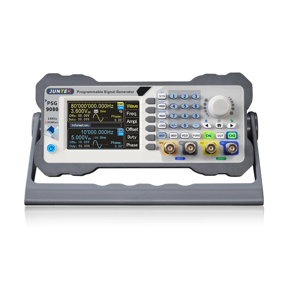 Imagem -02 - Programável Controle Digital Dds Dual-channel Waveform Arbitrária Medidor de Freqüência Função Gerador de Sinal Psg9080 80m
