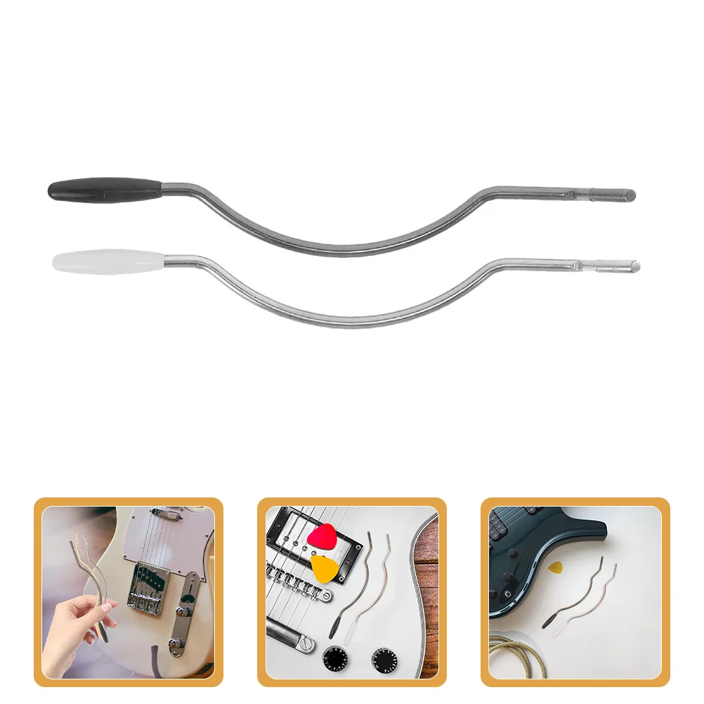 

2 Pcs Thread Electric Guitar Tremolo Guitars Arm Rubber Whammy Bar Replacement Accessories