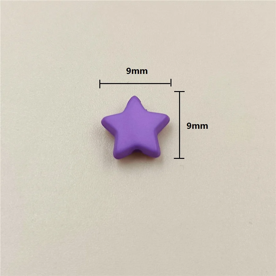 50Pcs 9mm For Jewelry Making Accessories Craft Acrylic Loose Beads  Star Shape Multicolored DIY