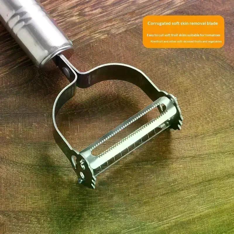Dual Side Vegetable Peeler With Peeling And Julienning Functions For Kitchen Fruit Vegetable Prep Stainless Steel