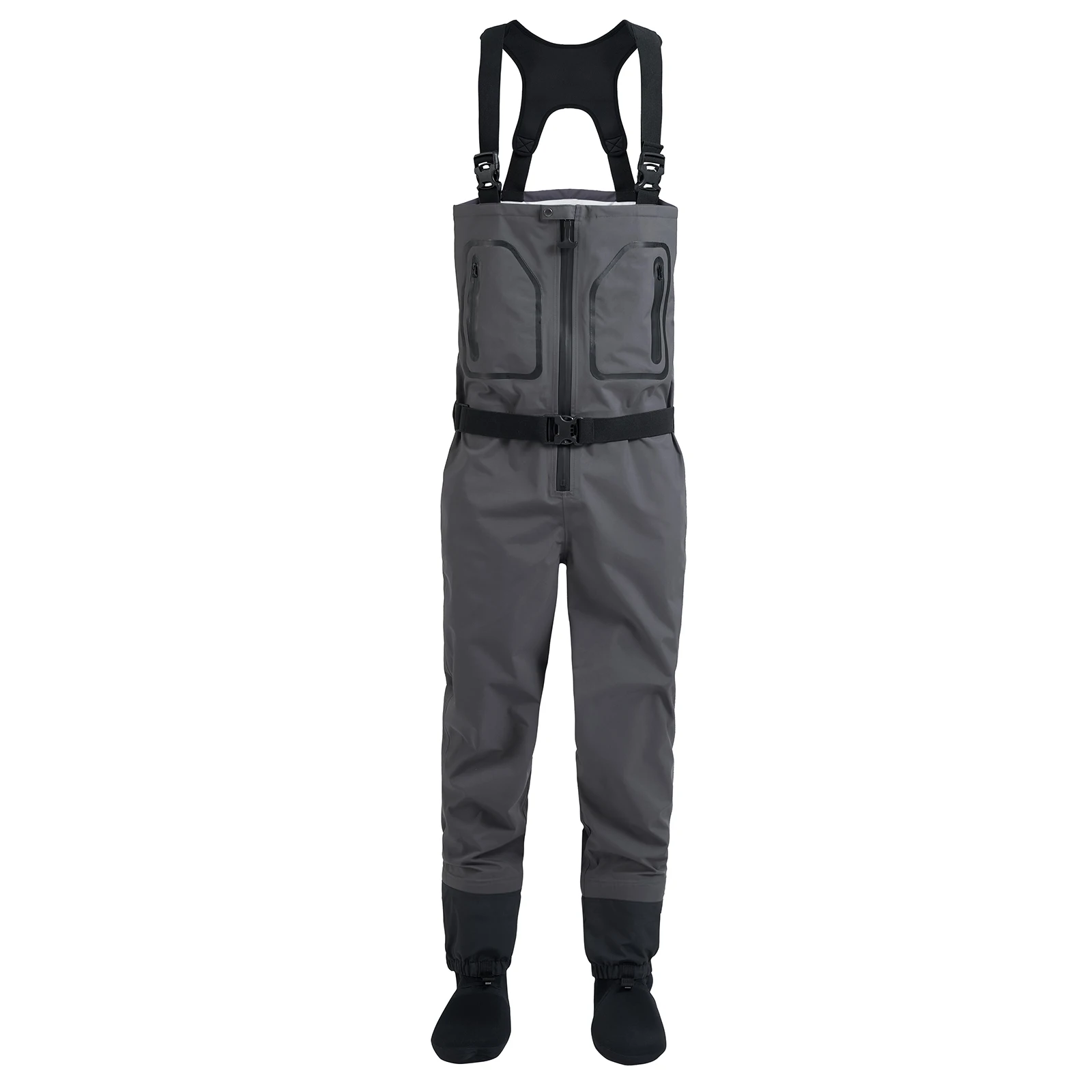New Men\'s Fishing Chest High Quality Waders Waterproof Breathable One-piece Pants With Neoprene Socks For Enjoy WM2