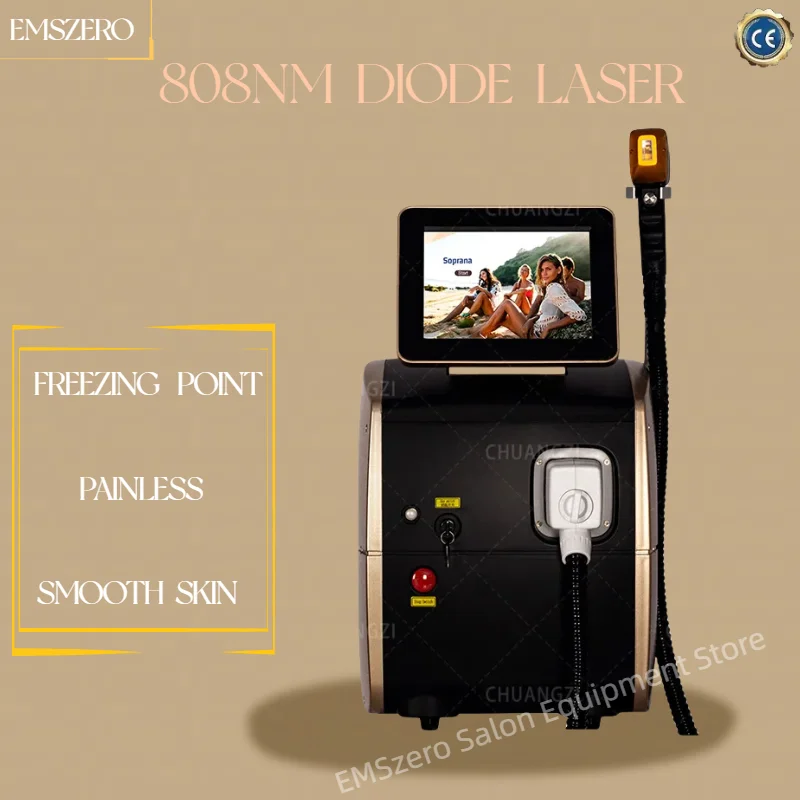 

Professional Diode Ice Titanium Laser Permanent Body Hair Removal Machine Portable 808 755 Alexandrite Device 4 waves IPL