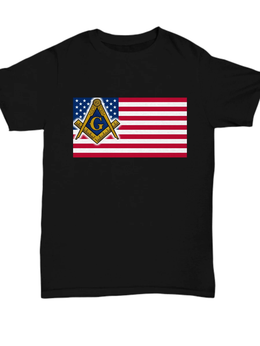 USA Freemason Flag Freemasonry Brotherhood Masonic Mens T-Shirt. Summer Cotton Short Sleeve O-Neck Unisex T Shirt New S-3XL