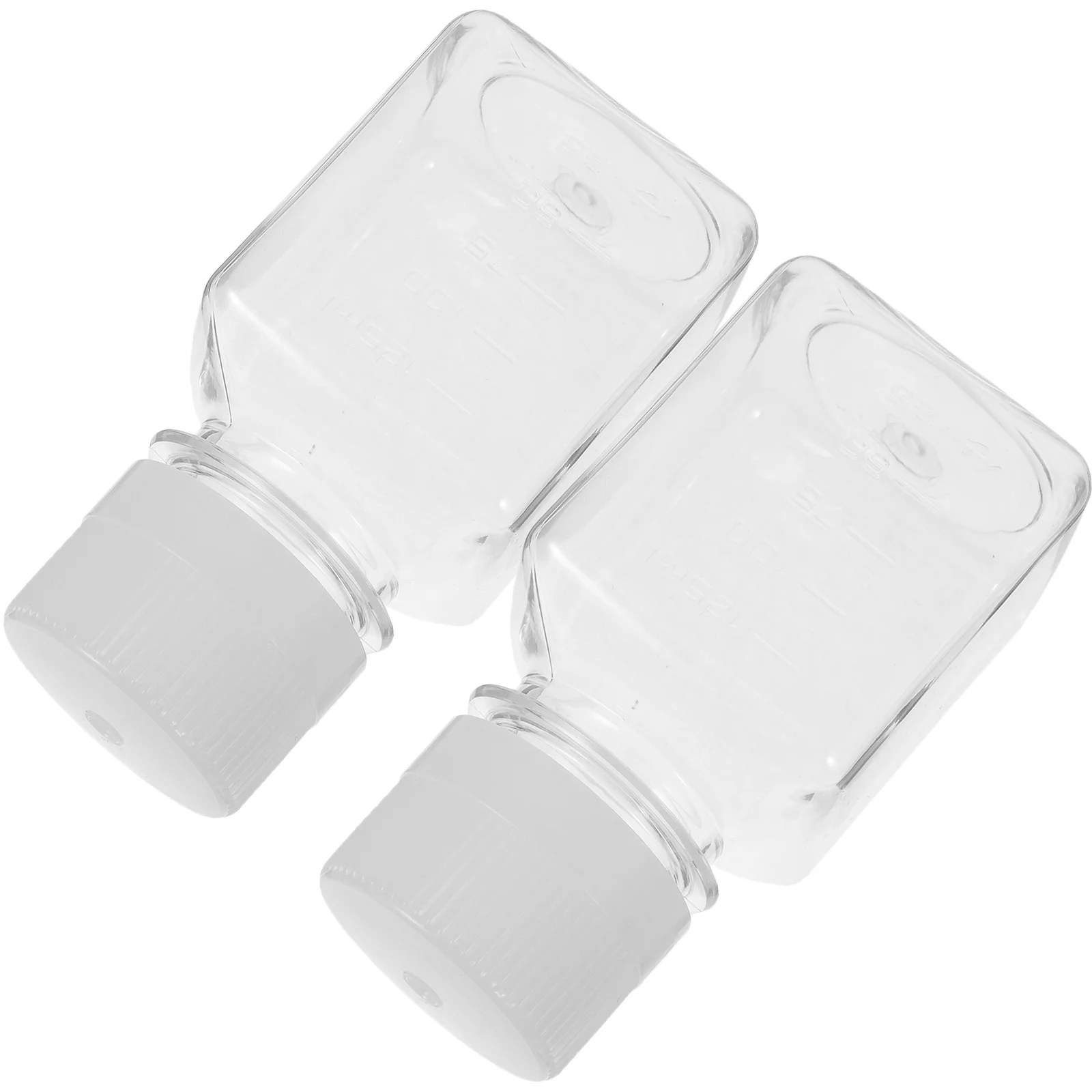 

2pcs 125Ml Thickened Serum Bottle Graduated Plastic Reagent Vial For Use Durable Leakproof Container Serum Vial