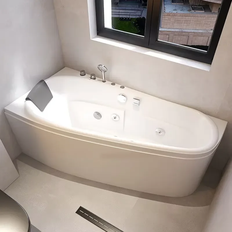 Modern freestanding acrylic jacuzzi, bubble jacuzzi 2m length soaking tub, hotel bathroom spa tub