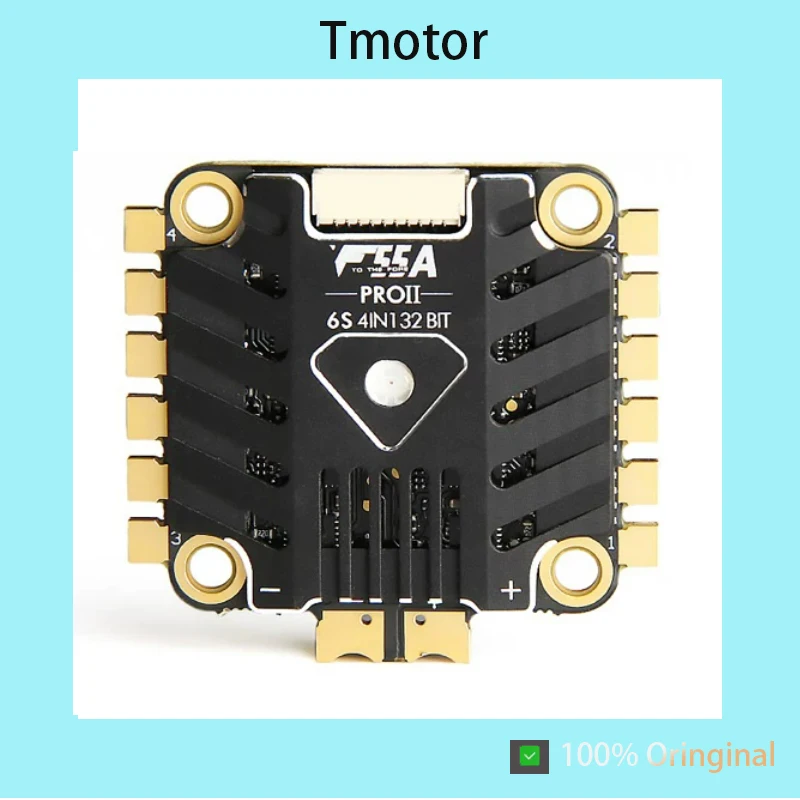 T‑MOTOR F55A PROⅡ 4IN1 ESC 3‑6S BLHeli32 32‑Bit 4×55A 10V@2A BEC FPV Racing Drone Brushless Speed Controller