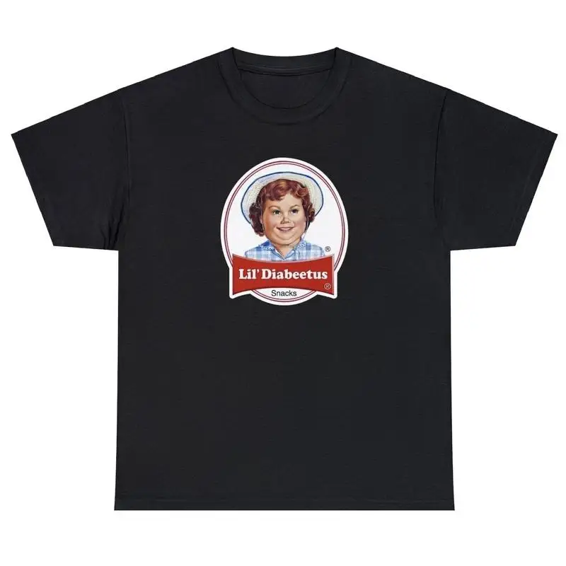 

Футболка Lil Diabeetus, забавная футболка с толстым диабетом и пародой, юмором, мем, шутка