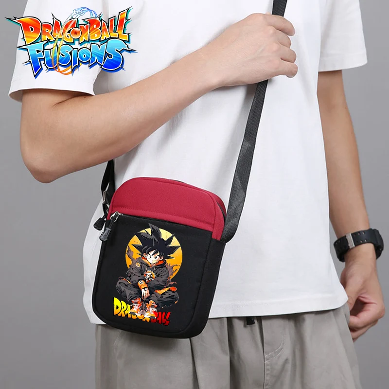 

Dragon Ball Crossbody Bag for Man Sports Shoulder Bag Boy Anime Cartoon Print Casual Canvas Bag Fashion Zipper Phone Pouch Gift