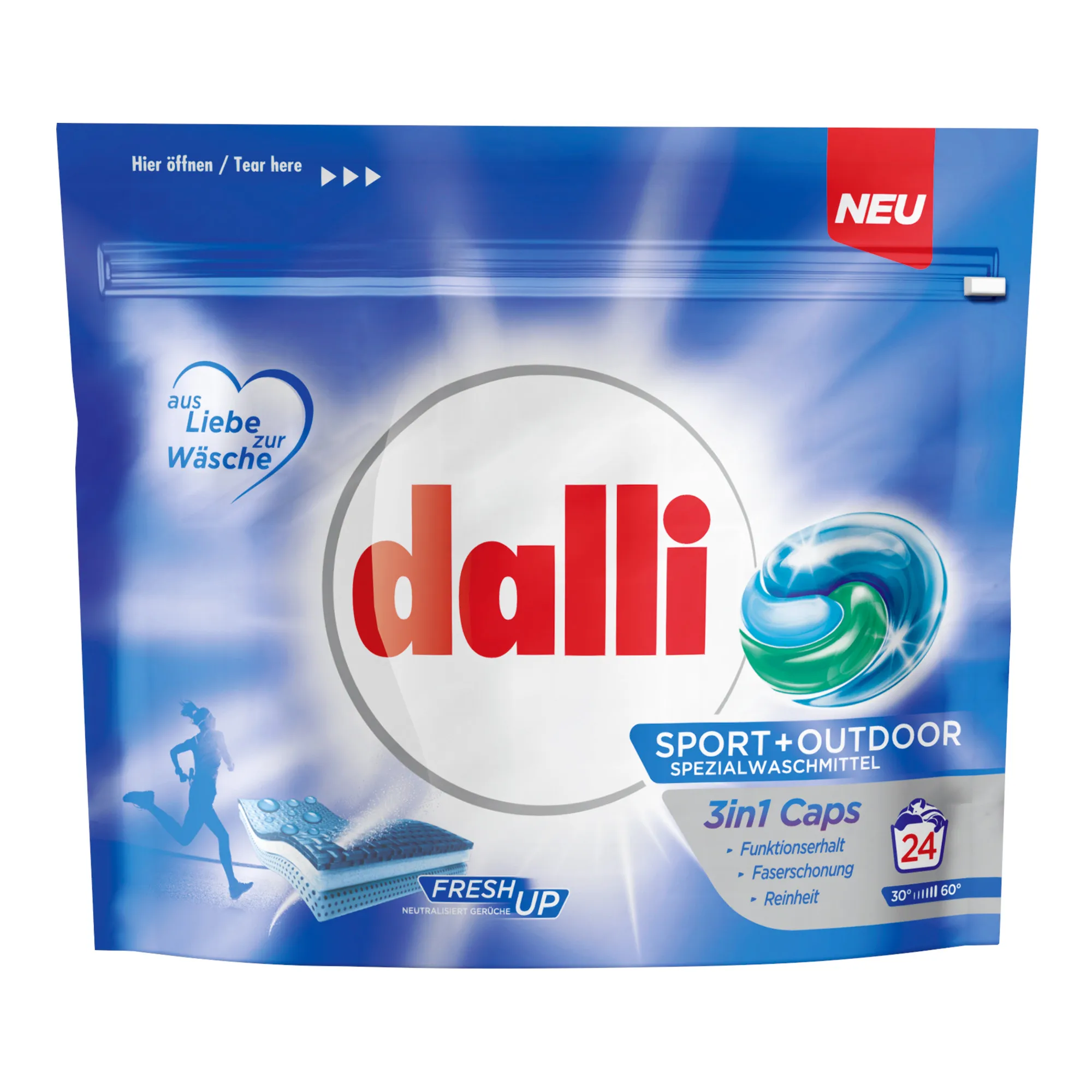 DALLI Sport Outdoor 3-in-1 Wascapsules 24 stuks