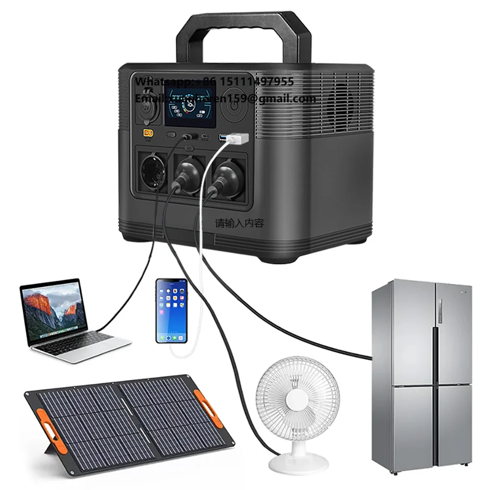 Outdoor 1200w 2000W Lifepo4 Lithium Battery Camping Solar Generator Portable Power Station All in One 24v Power Generator