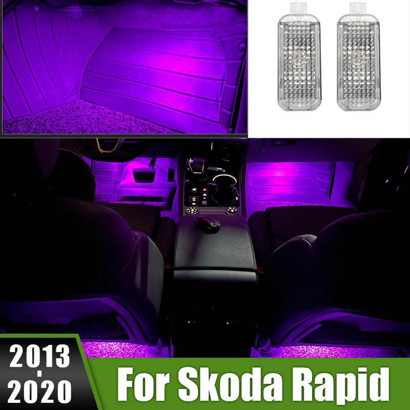 

For Skoda Rapid 2013 2014 2015 2016 2017 2018 2019 2020 LED Car Footwell Lamp Interior Decorative Atmosphere Light Accessories