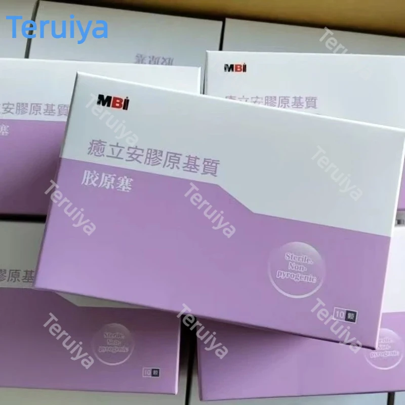 10 Pieces Per Box Hekang Yuli'an Collagen Wound Dressing, Oral Absorbable Collagen Matrix Sponge for Dental Surgery Wound Healin